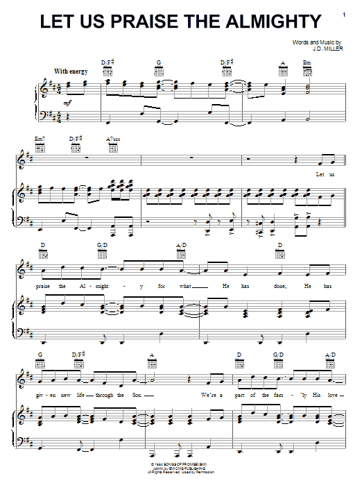 Download Steve Green Let Us Praise The Almighty Sheet Music and learn how to play Piano, Vocal & Guitar (Right-Hand Melody) PDF digital score in minutes