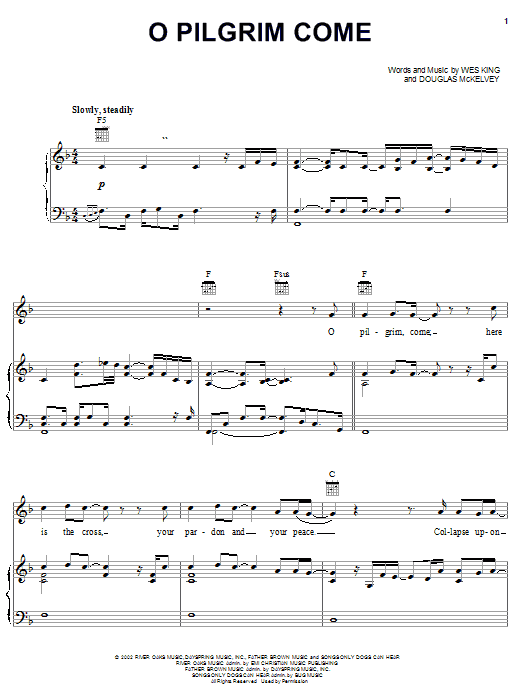 Download Steve Green O Pilgrim Come Sheet Music and learn how to play Piano, Vocal & Guitar (Right-Hand Melody) PDF digital score in minutes