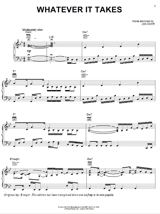 Download Steve Green Whatever It Takes Sheet Music and learn how to play Piano, Vocal & Guitar (Right-Hand Melody) PDF digital score in minutes