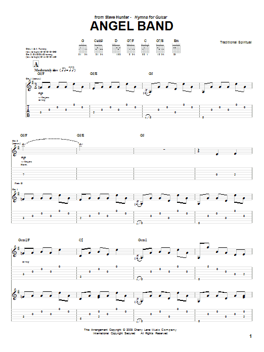 Download Steve Hunter Angel Band Sheet Music and learn how to play Guitar Tab PDF digital score in minutes