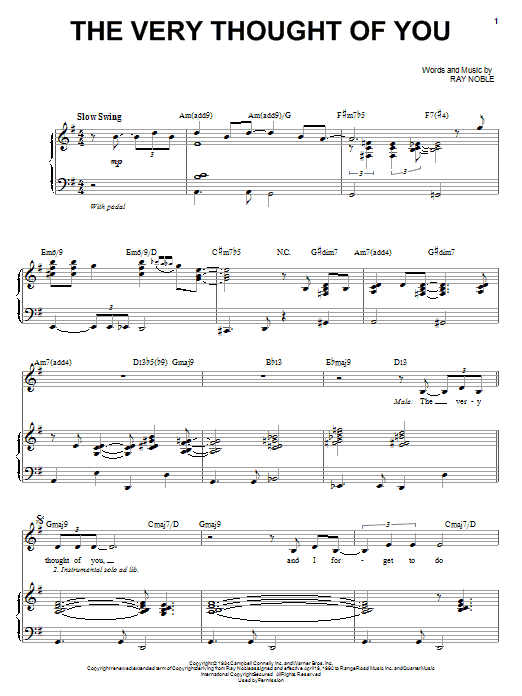 Download Steve Tyrell The Very Thought Of You Sheet Music and learn how to play Piano, Vocal & Guitar (Right-Hand Melody) PDF digital score in minutes