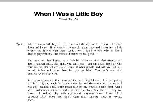 Download Steve Vai When I Was A Little Boy Sheet Music and learn how to play Guitar Tab PDF digital score in minutes