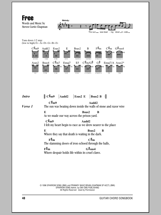 Download Steven Curtis Chapman Free Sheet Music and learn how to play Lyrics & Chords PDF digital score in minutes