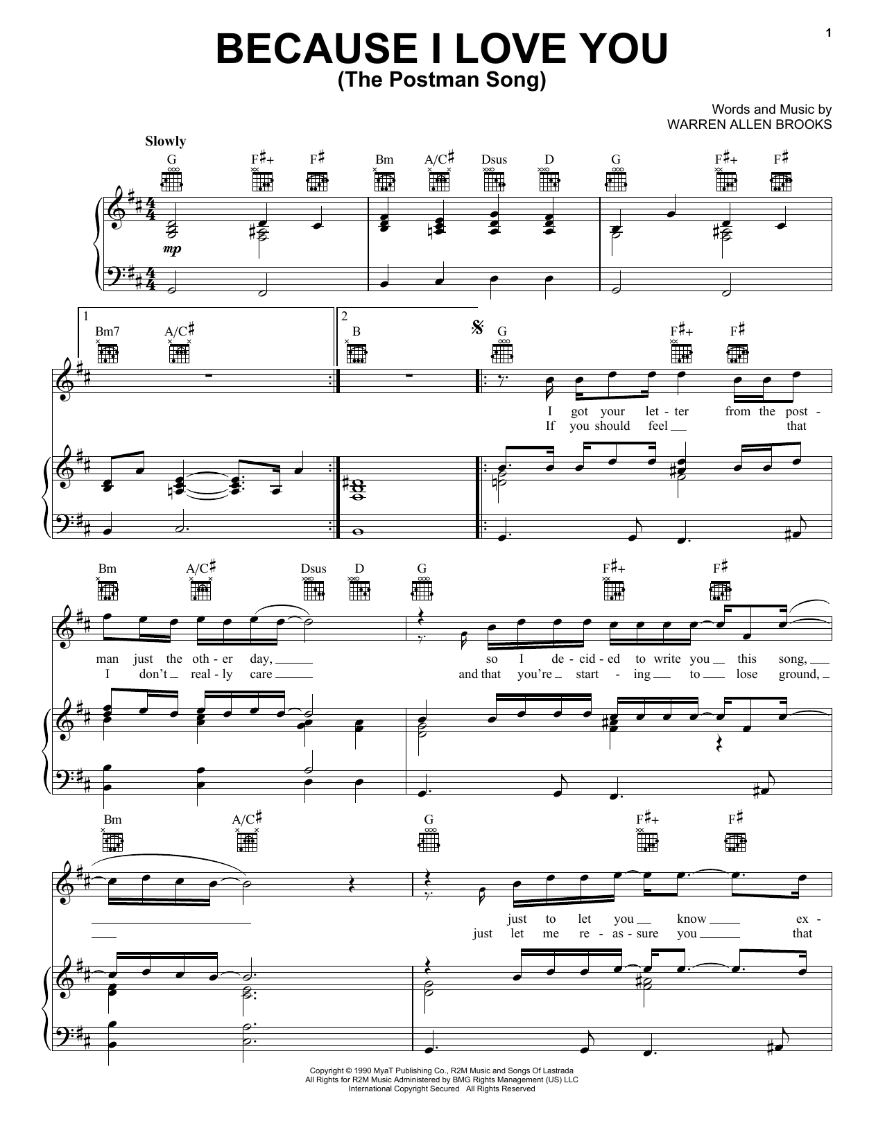 Download Stevie B Because I Love You (The Postman Song) Sheet Music and learn how to play Tenor Saxophone PDF digital score in minutes