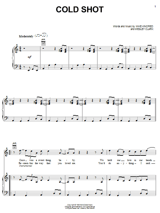 Download Stevie Ray Vaughan Cold Shot Sheet Music and learn how to play Easy Guitar PDF digital score in minutes