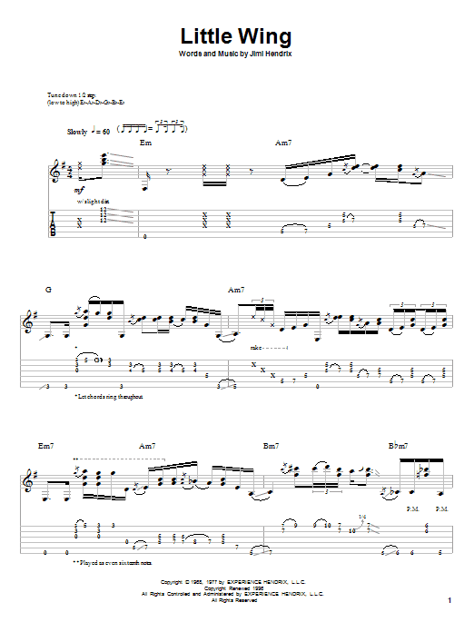 Download Stevie Ray Vaughan Little Wing Sheet Music and learn how to play Guitar Tab PDF digital score in minutes