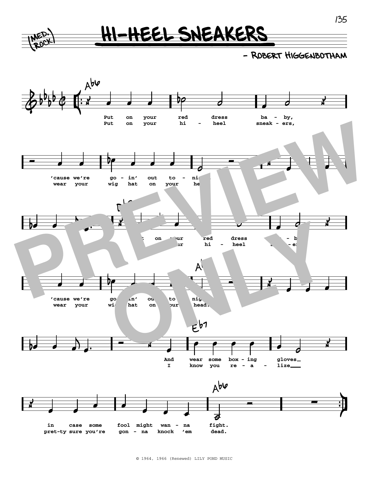 Download Stevie Wonder Hi-Heel Sneakers (Low Voice) Sheet Music and learn how to play Real Book – Melody, Lyrics & Chords PDF digital score in minutes