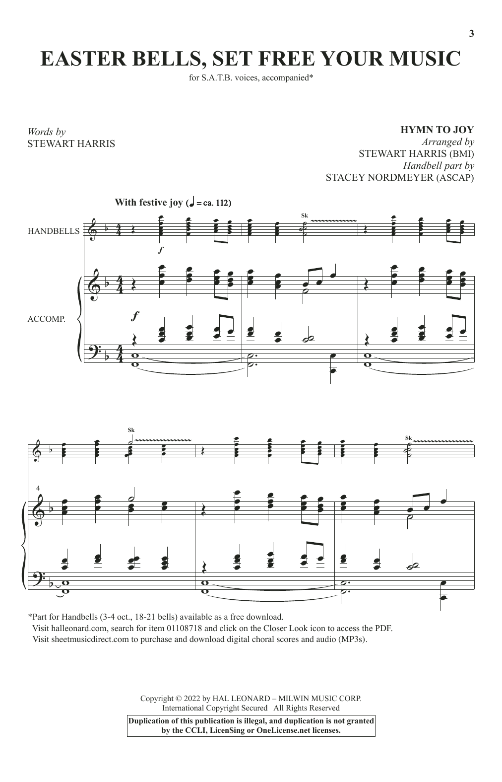 Download Stewart Harris Easter Bells, Set Free Your Music Sheet Music and learn how to play SATB Choir PDF digital score in minutes