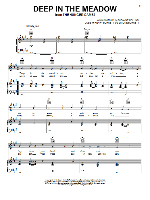 Download Sting Deep In The Meadow Sheet Music and learn how to play Piano, Vocal & Guitar (Right-Hand Melody) PDF digital score in minutes