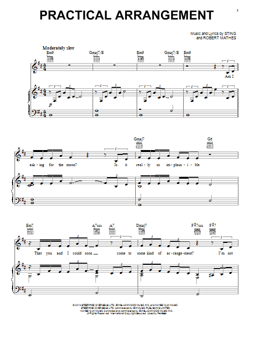 Download Sting Practical Arrangement Sheet Music and learn how to play Piano, Vocal & Guitar (Right-Hand Melody) PDF digital score in minutes