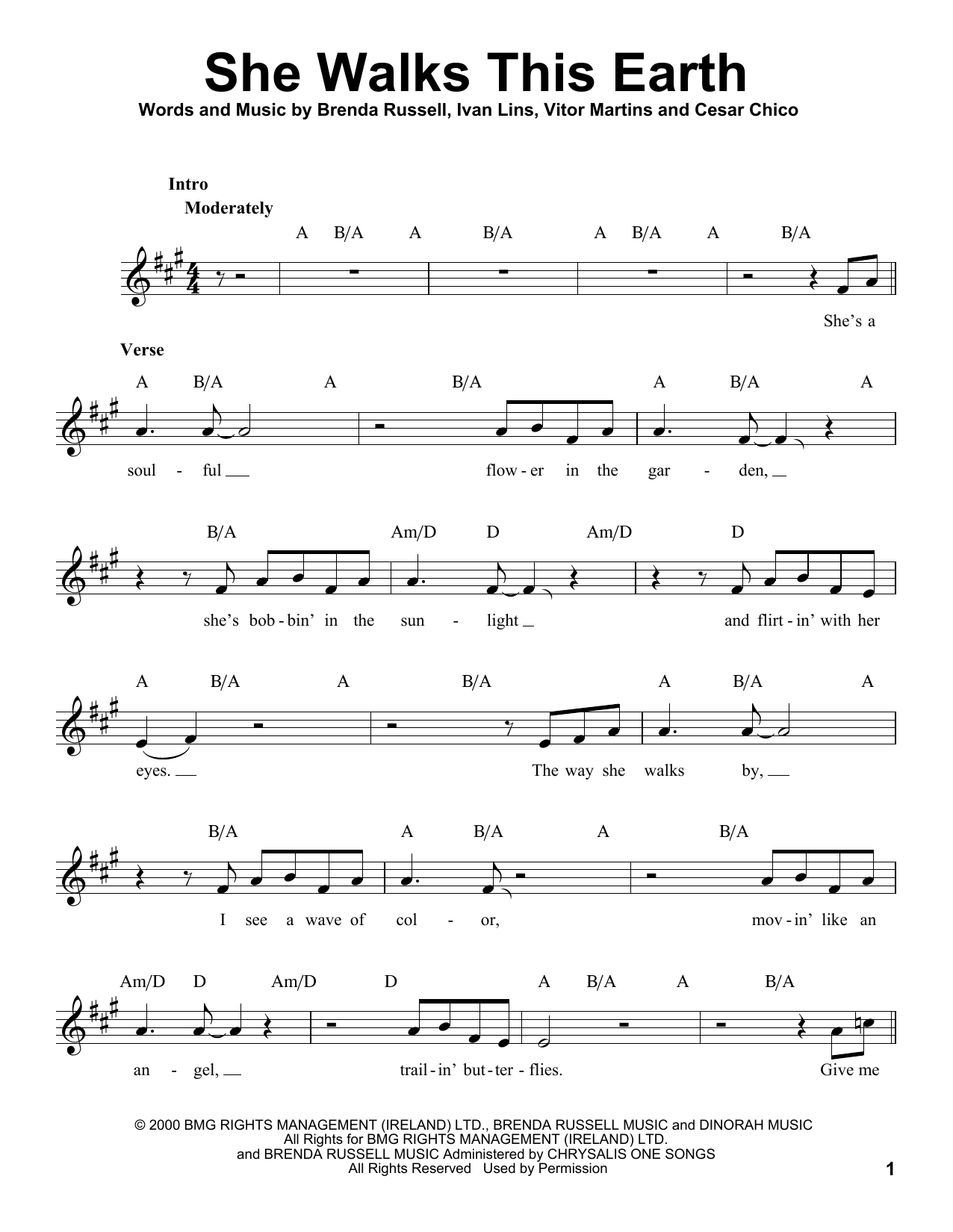 Download Sting She Walks This Earth Sheet Music and learn how to play Voice PDF digital score in minutes