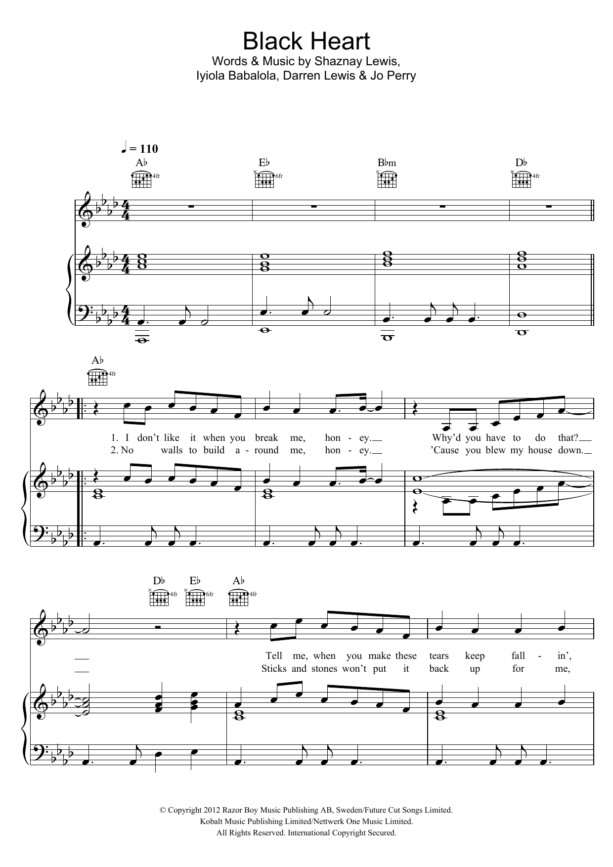 Download Stooshe Black Heart Sheet Music and learn how to play 5-Finger Piano PDF digital score in minutes