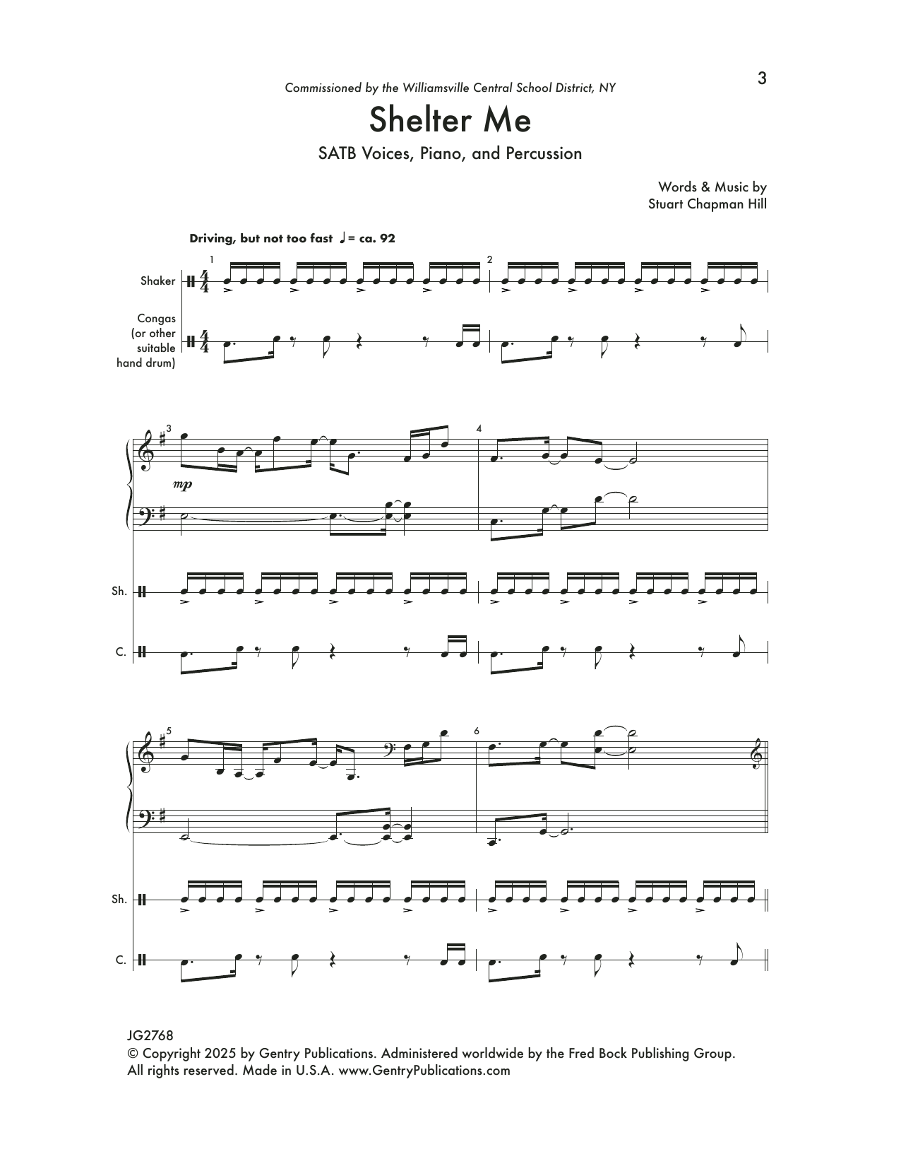 Download Stuart Chapman Hill Shelter Me Sheet Music and learn how to play SATB Choir PDF digital score in minutes