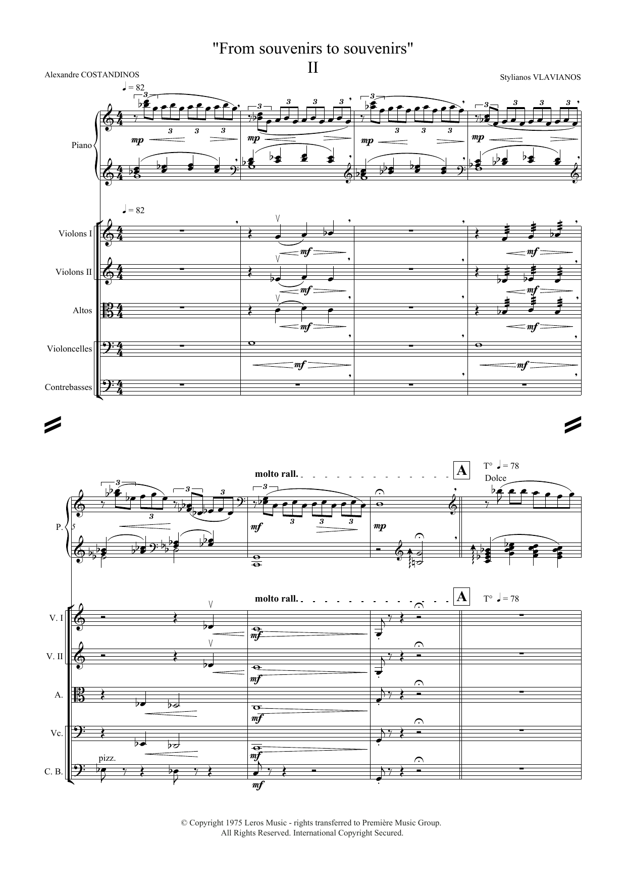 Download Stylianos Vlavianos From Souvenirs To Souvenirs Sheet Music and learn how to play Orchestra PDF digital score in minutes