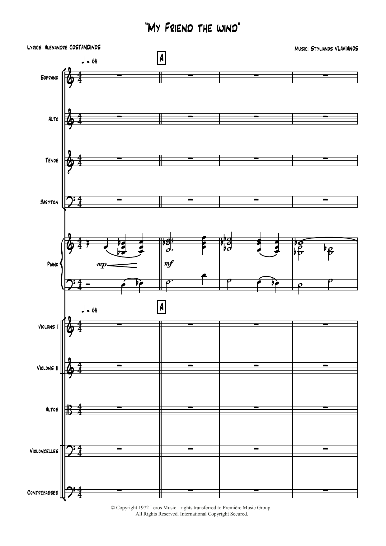 Download Stylianos Vlavianos My Friend The Wind Sheet Music and learn how to play Orchestra PDF digital score in minutes