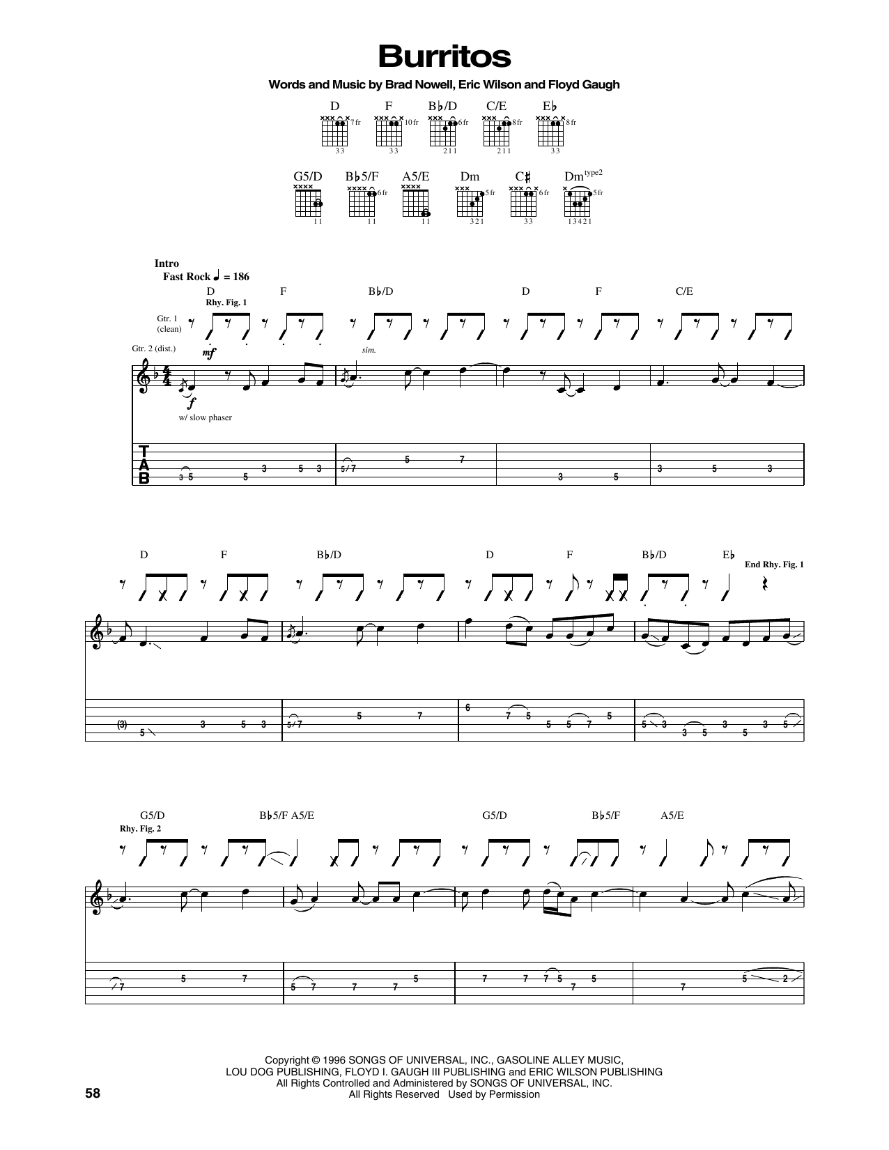 Download Sublime Burritos Sheet Music and learn how to play Guitar Tab PDF digital score in minutes