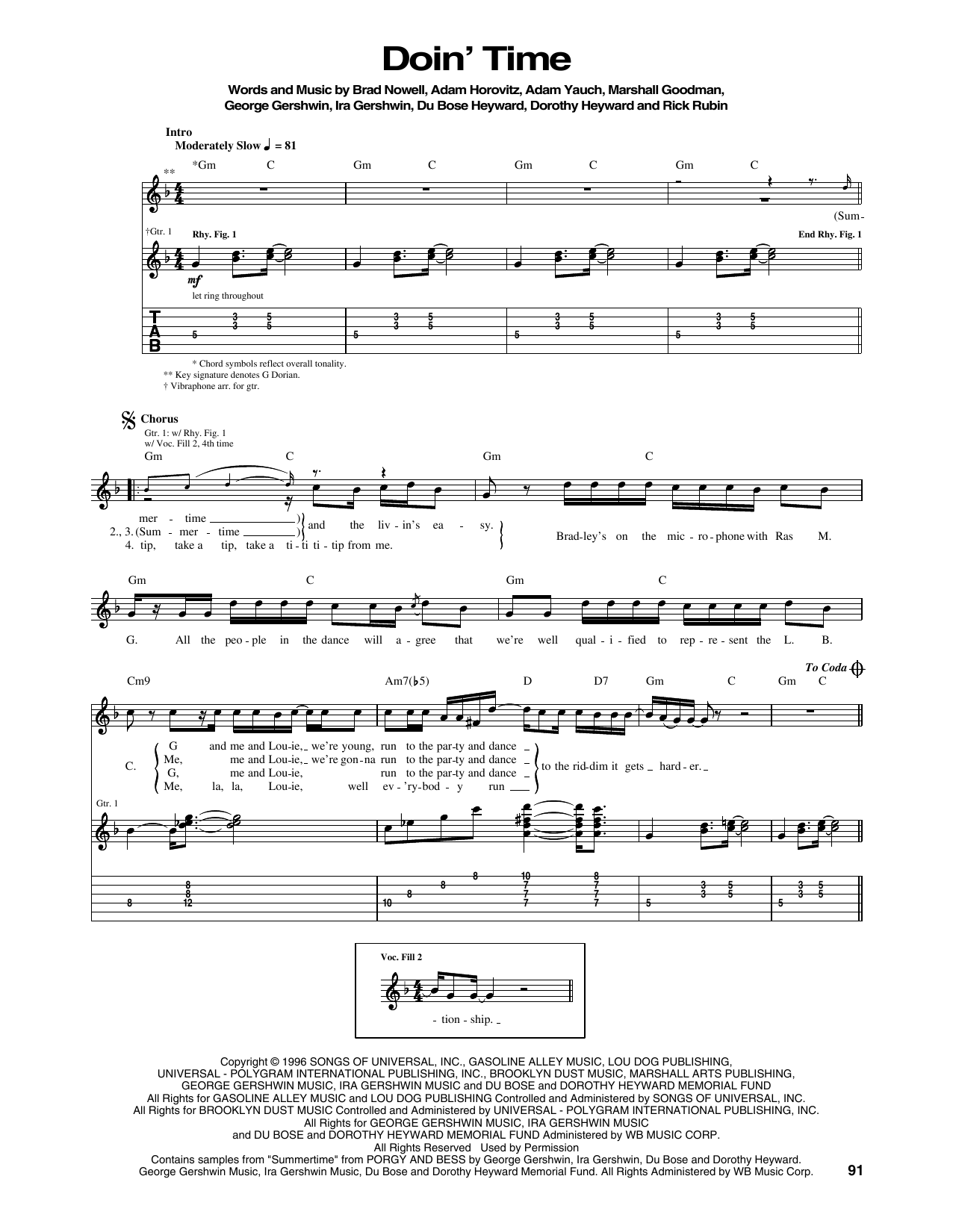 Download Sublime Doin' Time Sheet Music and learn how to play Ukulele PDF digital score in minutes