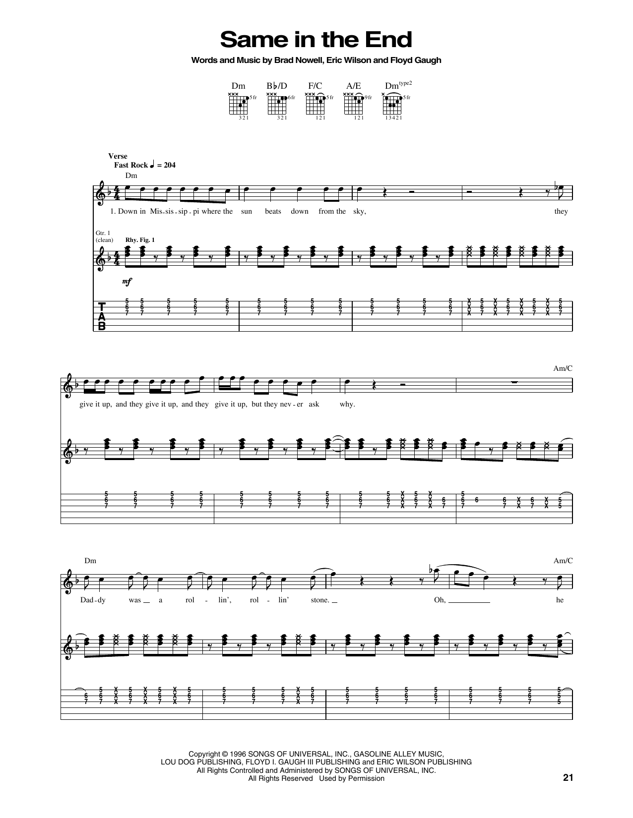 Download Sublime Same In The End Sheet Music and learn how to play Ukulele PDF digital score in minutes
