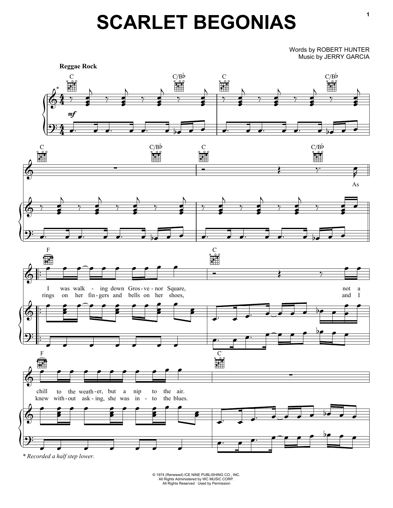 Download Sublime Scarlet Begonias Sheet Music and learn how to play Ukulele PDF digital score in minutes