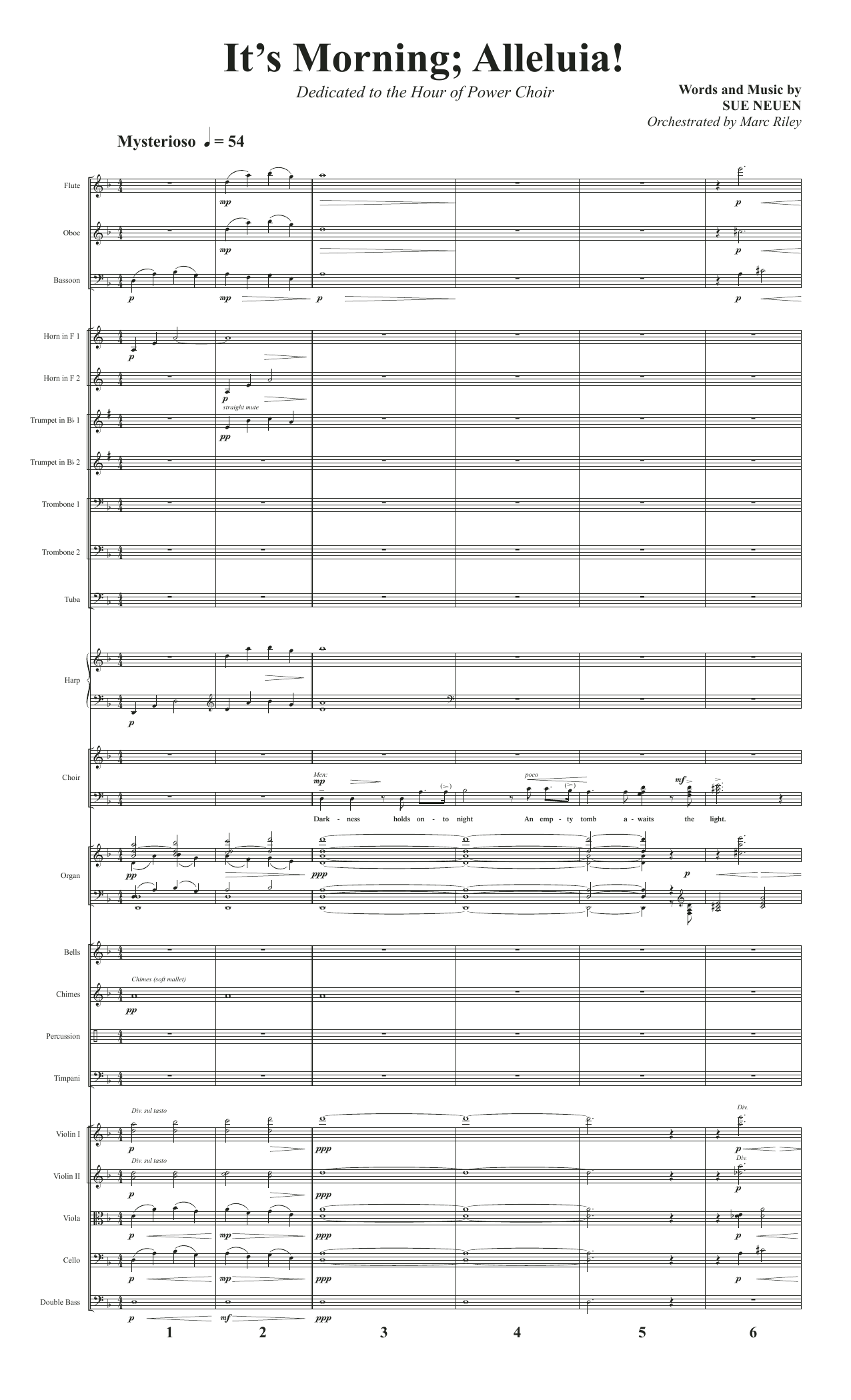 Download Sue Neuen It's Morning; Alleluia! - Full Score Sheet Music and learn how to play Choir Instrumental Pak PDF digital score in minutes
