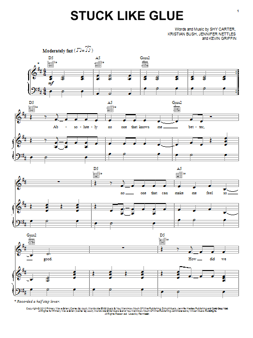 Download Sugarland Stuck Like Glue Sheet Music and learn how to play Ukulele PDF digital score in minutes