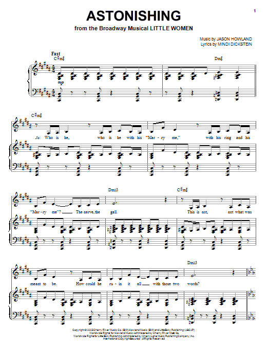 Download Sutton Foster Astonishing Sheet Music and learn how to play Piano, Vocal & Guitar (Right-Hand Melody) PDF digital score in minutes