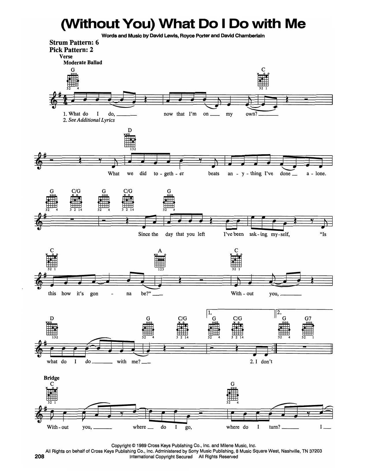 Download Tanya Tucker (Without You) What Do I Do With Me Sheet Music and learn how to play Easy Guitar PDF digital score in minutes