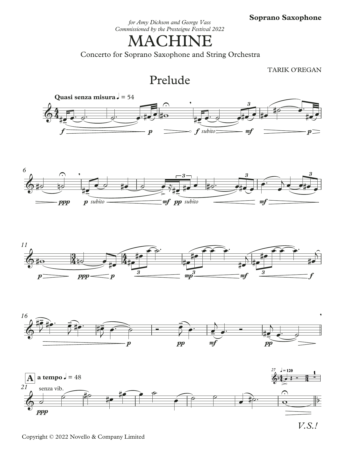 Download Tarik O'Regan Machine (Solo Part) Sheet Music and learn how to play Soprano Sax Solo PDF digital score in minutes
