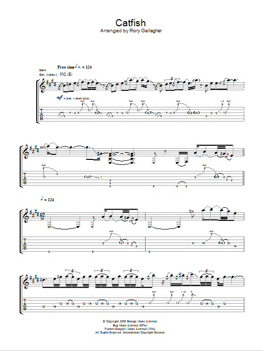 Download Taste Catfish Sheet Music and learn how to play Guitar Tab PDF digital score in minutes