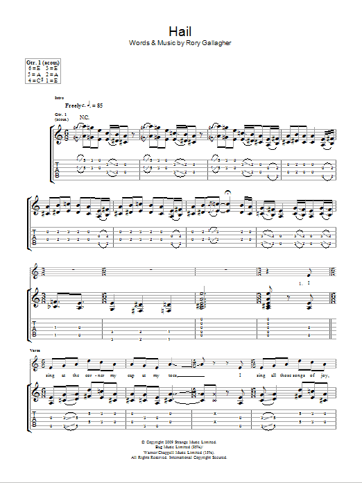 Download Taste Hail Sheet Music and learn how to play Guitar Tab PDF digital score in minutes