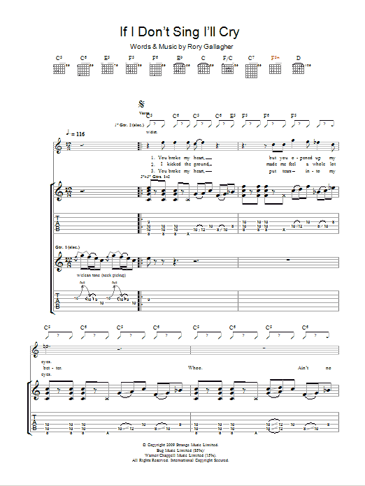 Download Taste If I Don't Sing I'll Cry Sheet Music and learn how to play Guitar Tab PDF digital score in minutes