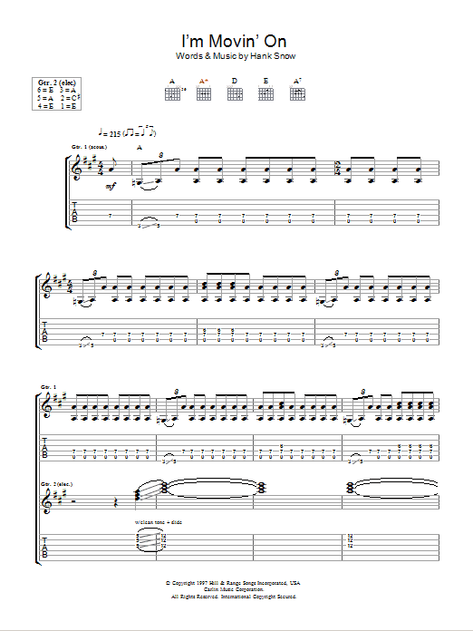 Download Taste I'm Moving On Sheet Music and learn how to play Guitar Tab PDF digital score in minutes