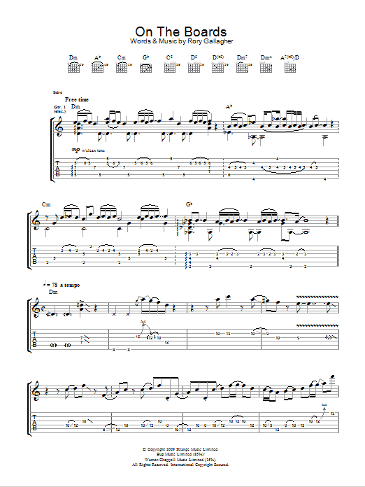 Download Taste On The Boards Sheet Music and learn how to play Guitar Tab PDF digital score in minutes