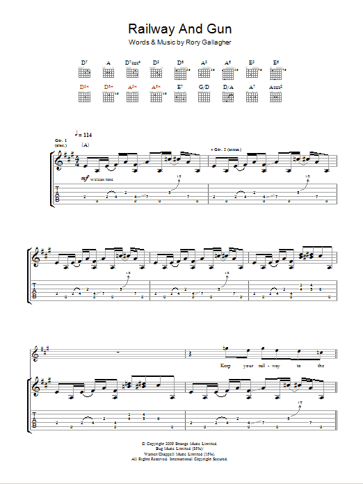 Download Taste Railway And Gun Sheet Music and learn how to play Guitar Tab PDF digital score in minutes