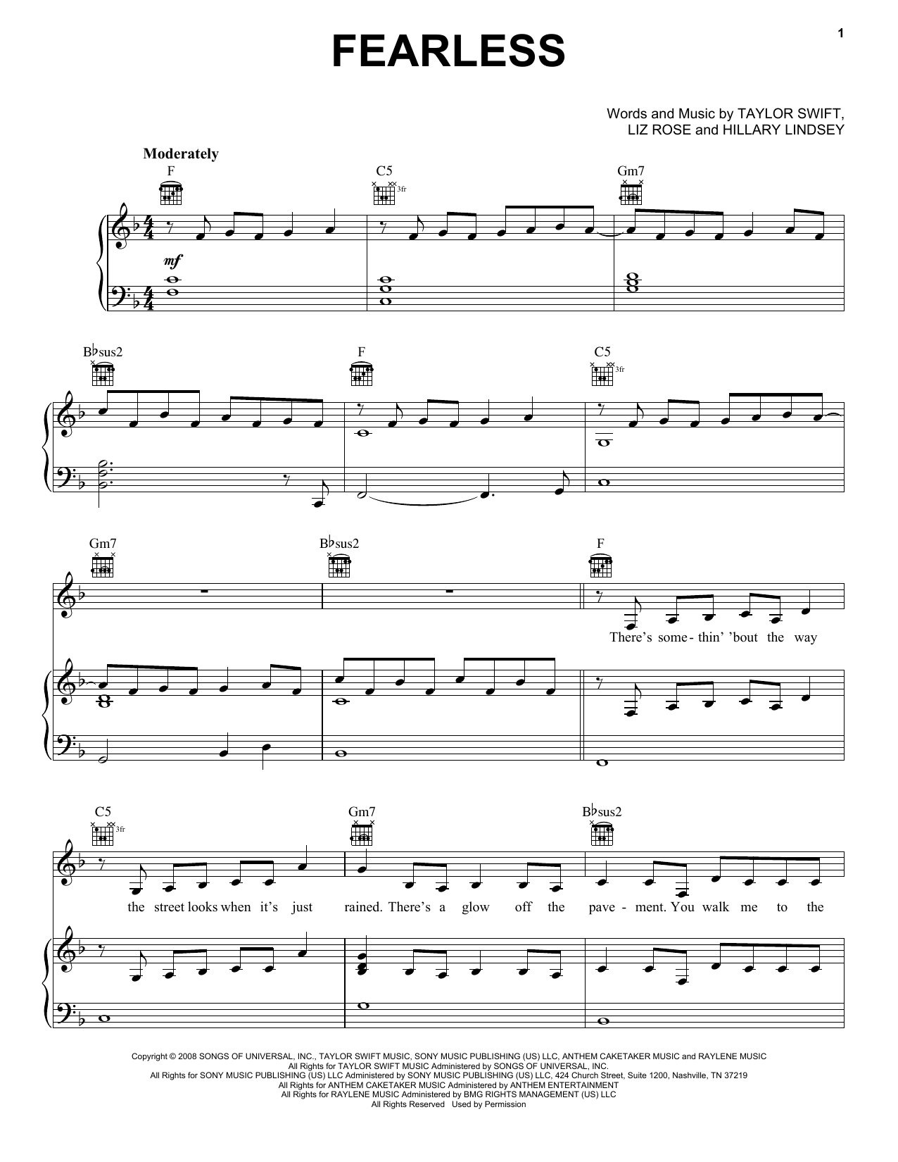 Download Taylor Swift Fearless Sheet Music and learn how to play Clarinet Solo PDF digital score in minutes