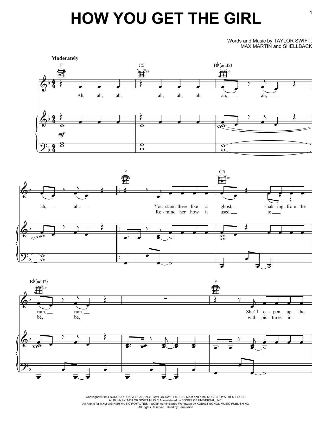 Download Taylor Swift How You Get The Girl Sheet Music and learn how to play Ukulele PDF digital score in minutes