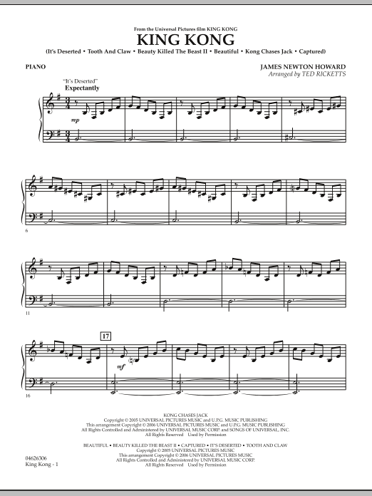 Download Ted Ricketts King Kong - Piano Sheet Music and learn how to play Orchestra PDF digital score in minutes