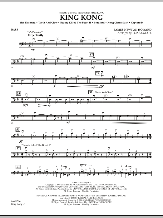 Download Ted Ricketts King Kong - String Bass Sheet Music and learn how to play Orchestra PDF digital score in minutes