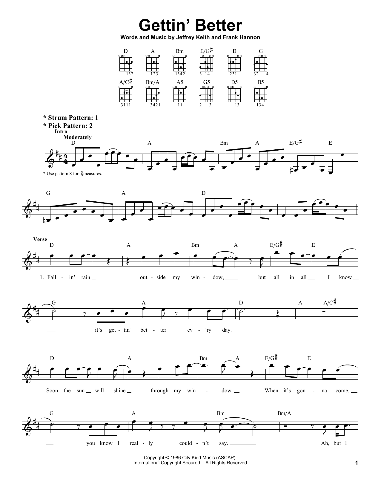 Download Tesla Gettin' Better Sheet Music and learn how to play Easy Guitar PDF digital score in minutes