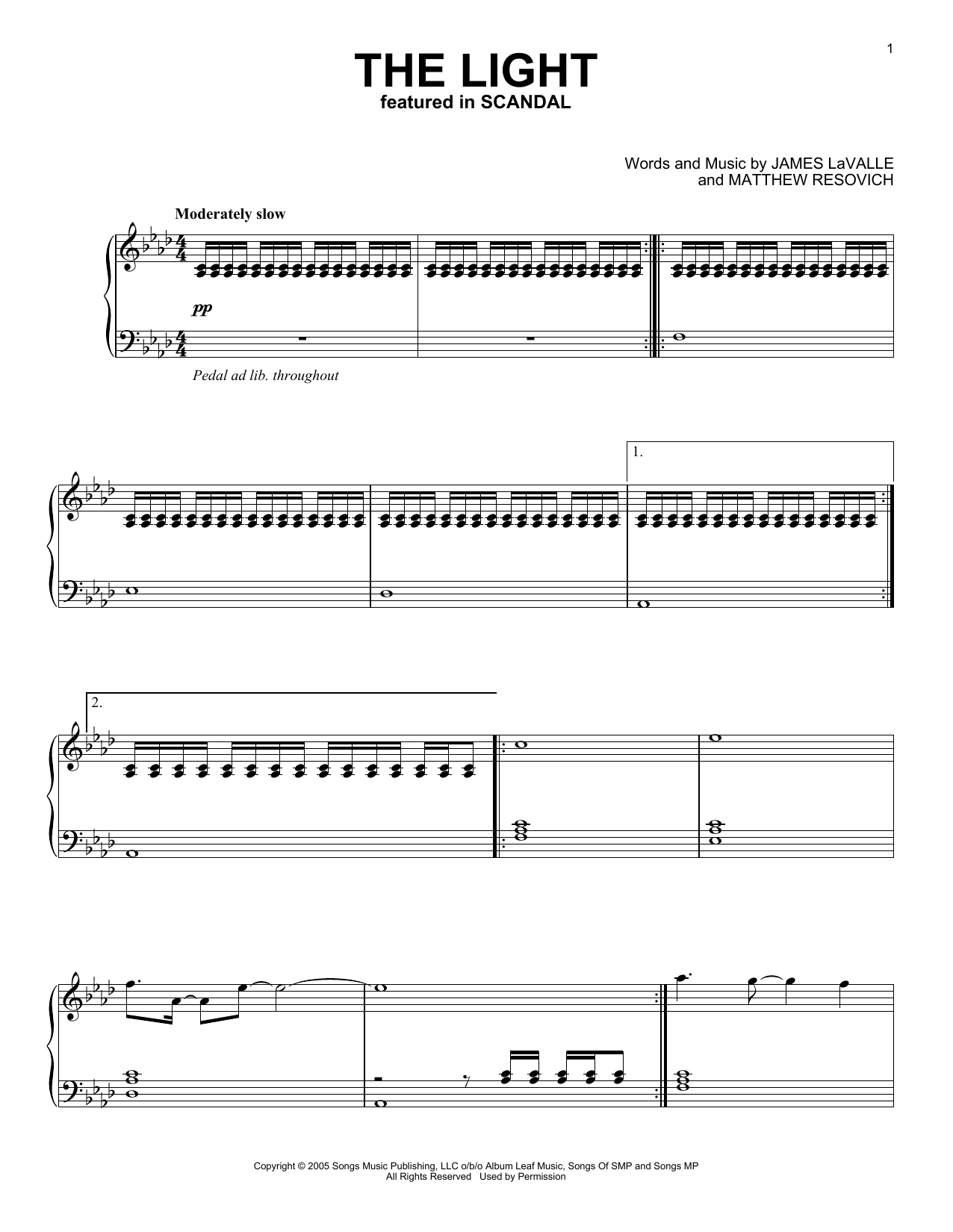 Download The Album Leaf The Light Sheet Music and learn how to play Piano PDF digital score in minutes