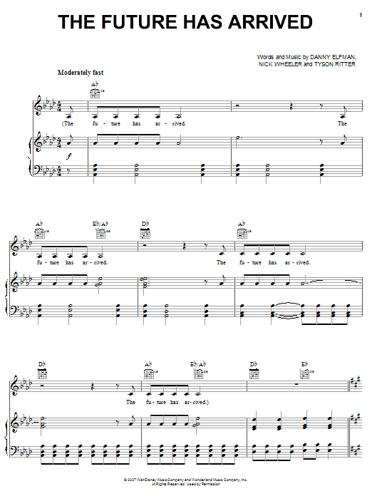 Download The All-American Rejects The Future Has Arrived Sheet Music and learn how to play Piano, Vocal & Guitar (Right-Hand Melody) PDF digital score in minutes