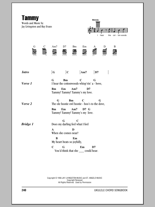 Download The Ames Brothers Tammy Sheet Music and learn how to play Piano PDF digital score in minutes