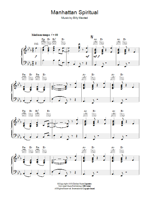 Download The Back O Town Syncopators Manhattan Spiritual Sheet Music and learn how to play Piano PDF digital score in minutes