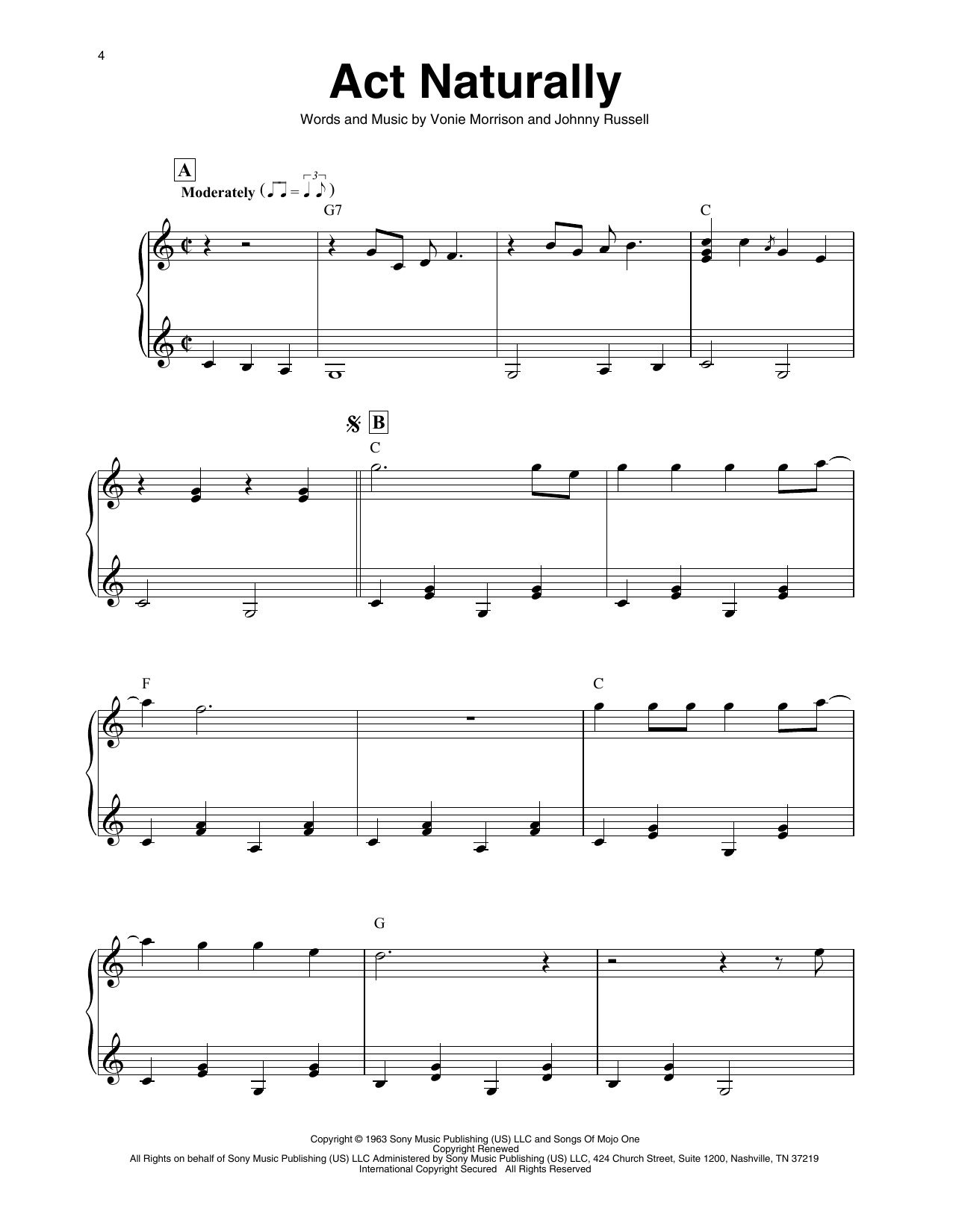 Download The Beatles Act Naturally (arr. Maeve Gilchrist) Sheet Music and learn how to play Harp PDF digital score in minutes