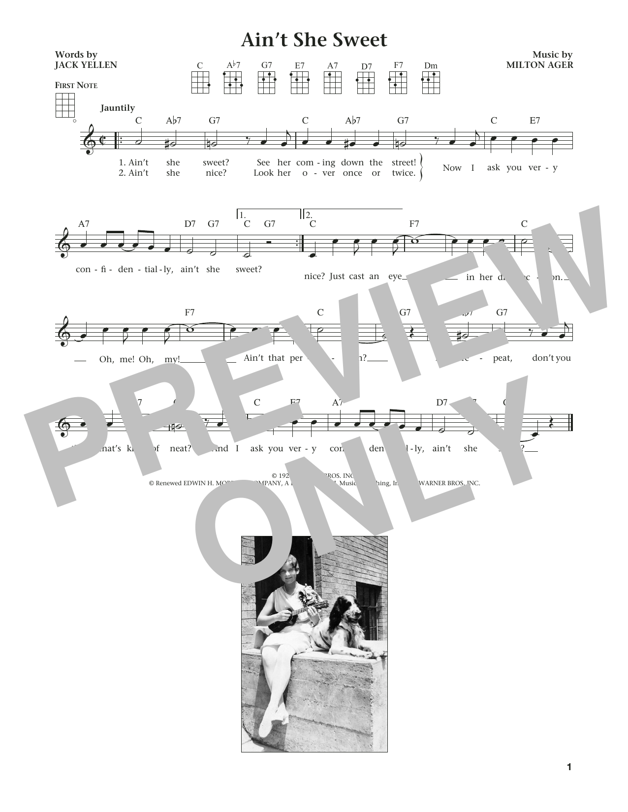 Download The Beatles Ain't She Sweet Sheet Music and learn how to play Ukulele PDF digital score in minutes