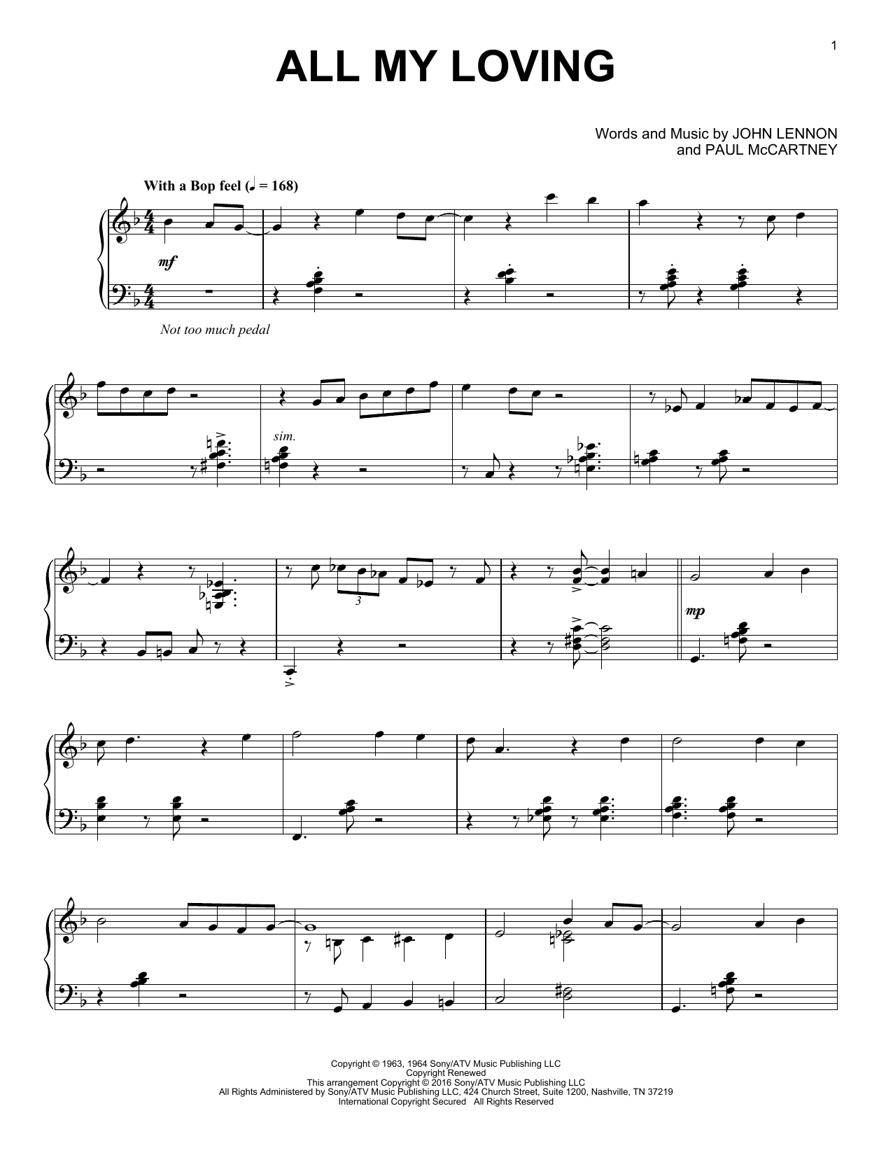 Download The Beatles All My Loving [Jazz version] Sheet Music and learn how to play Real Book – Melody, Lyrics & Chords PDF digital score in minutes