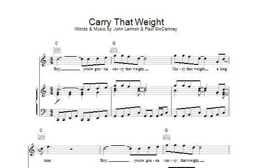 Download The Beatles Carry That Weight Sheet Music and learn how to play Xylophone Solo PDF digital score in minutes