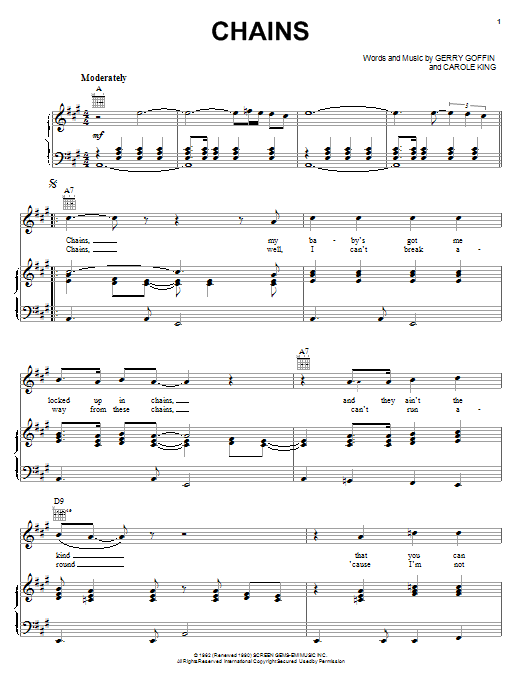 Download The Beatles Chains Sheet Music and learn how to play Melody Line, Lyrics & Chords PDF digital score in minutes