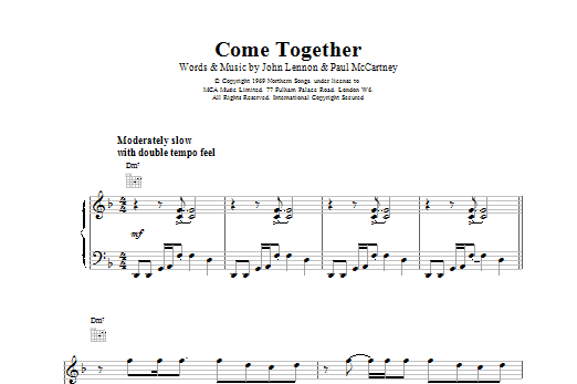 Download The Beatles Come Together Sheet Music and learn how to play Bass Guitar Tab PDF digital score in minutes
