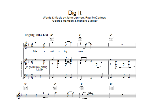 Download The Beatles Dig It Sheet Music and learn how to play Easy Guitar PDF digital score in minutes